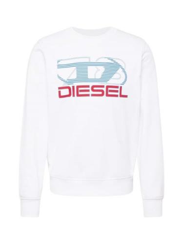 DIESEL Sweatshirt 'S-GINN-K43'  røgblå / rød / hvid