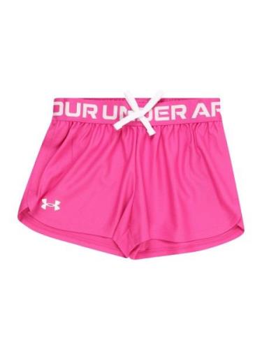 UNDER ARMOUR Sportsbukser 'Play Up'  pink / hvid