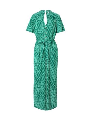 Blutsgeschwister Jumpsuit 'Charming Steps'  grøn / hvid