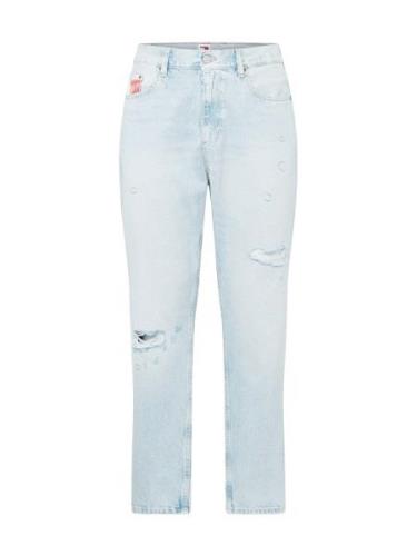 Tommy Jeans Jeans 'ISAAC RELAXED TAPERED'  blue denim / lys rød / hvid