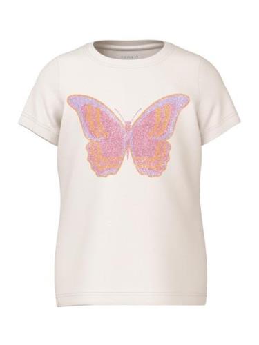 NAME IT Bluser & t-shirts 'HANNE'  lyselilla / orange / pink / uldhvid