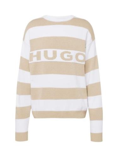 HUGO Pullover 'Sobueh'  beige / hvid