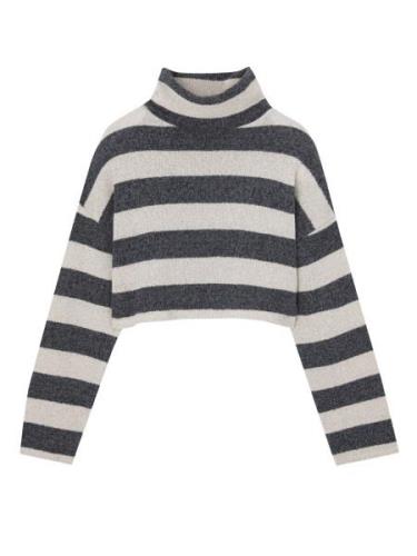 Pull&Bear Pullover  antracit / uldhvid