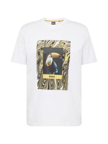 BOSS Bluser & t-shirts 'Tucan'  gul / petroleum / sort / hvid