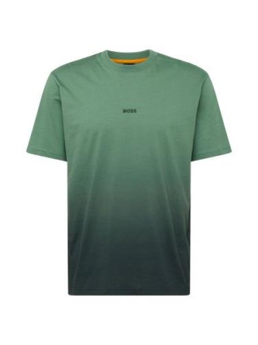 BOSS Bluser & t-shirts 'Te_Gradient'  grøn / mørkegrøn / orange