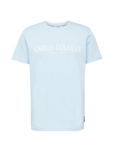 Carlo Colucci Bluser & t-shirts 'Di Comun'  lyseblå / hvid