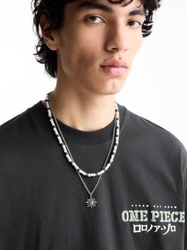 Pull&Bear Bluser & t-shirts 'ONE PIECE'  antracit / grøn / hvid