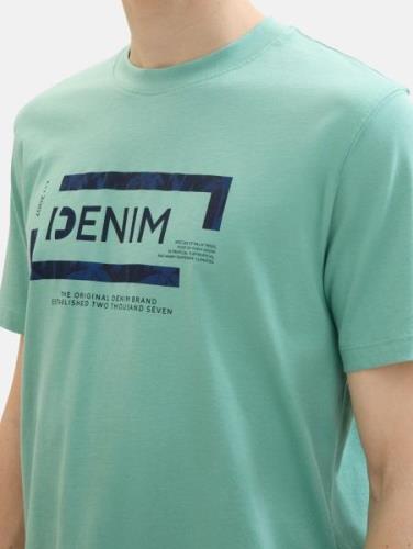 TOM TAILOR DENIM Bluser & t-shirts  marin / mørkeblå / mint