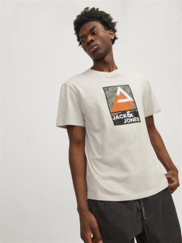JACK & JONES Bluser & t-shirts 'OJJ'  beige / orange / sort / hvid