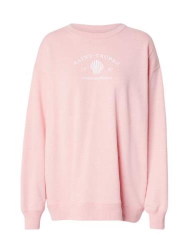 HOLLISTER Sweatshirt  lyserød / hvid
