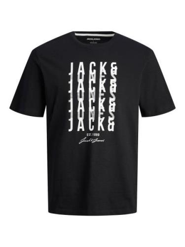 JACK & JONES Bluser & t-shirts 'ELVIN'  sort / hvid
