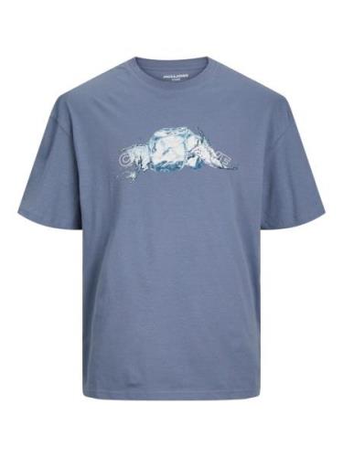 JACK & JONES Bluser & t-shirts 'JCOSPLASH'  opal / lyseblå / hvid