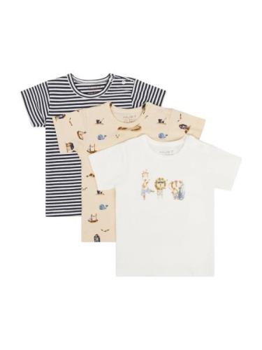 Hust & Claire Shirts 'Asmo'  lysebeige / navy / brun / hvid