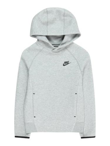 Nike Sportswear Sweatshirt 'TECH FLEECE'  lysegrå / sort