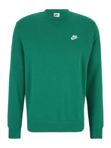 Nike Sportswear Sweatshirt 'Club Fleece'  grøn-meleret / hvid