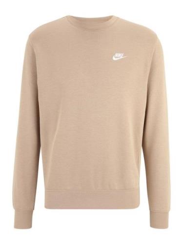 Nike Sportswear Sweatshirt 'CLUB Fleece'  khaki / hvid