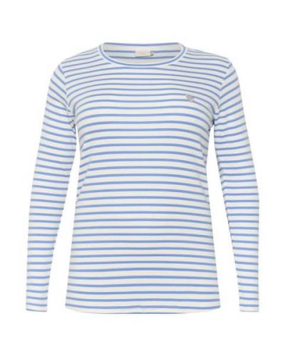 KAFFE CURVE Shirts 'Lia'  blå / hvid