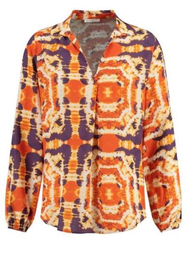 Key Largo Bluse  blandingsfarvet / orange