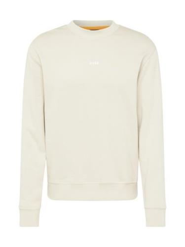 BOSS Sweatshirt  beige / hvid
