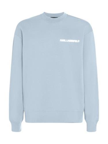 Karl Lagerfeld Sweatshirt 'Ikonik Outline'  lyseblå / hvid