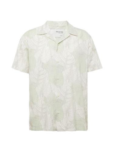 SELECTED HOMME Skjorte 'REGAIR'  lysebeige / grå / pastelgrøn