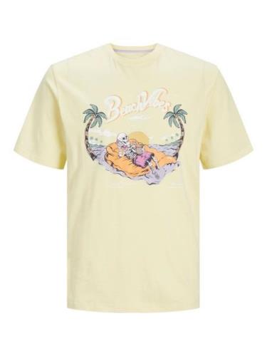 JACK & JONES Bluser & t-shirts 'ZION'  gul / grøn / orange / hvid