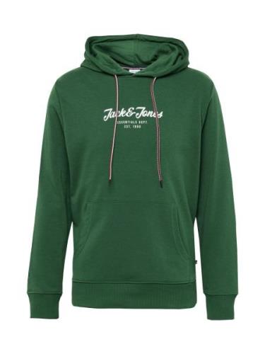 JACK & JONES Sweatshirt 'HENRY'  mørkegrøn / rød / sort / hvid
