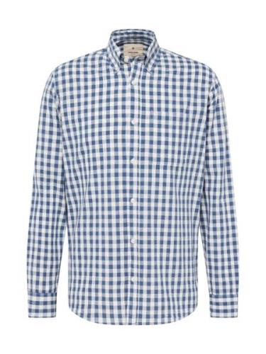 JACK & JONES Skjorte 'BLUBROOK'  safir / dueblå / hvid