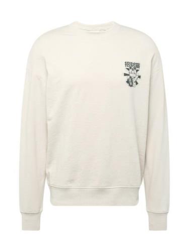 JACK & JONES Sweatshirt 'DIRK'  lysebeige / sort