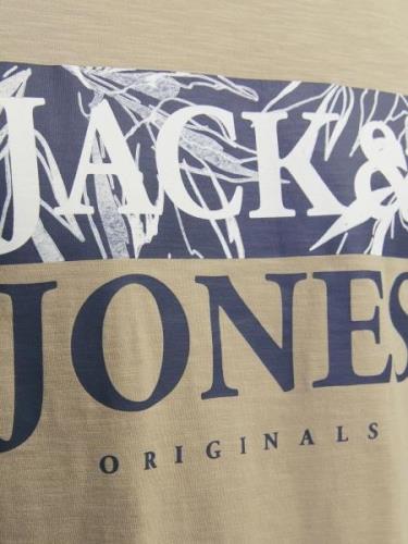 JACK & JONES Bluser & t-shirts  beige / sort / hvid