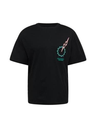 JACK & JONES Bluser & t-shirts 'VIVID'  turkis / lyserød / sort
