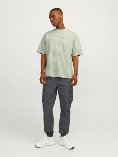 JACK & JONES Bluser & t-shirts 'JJTanical'  pastelgrøn / sort