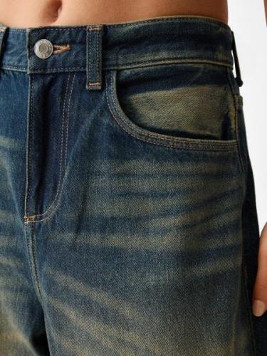 Bershka Jeans  beige / mørkeblå
