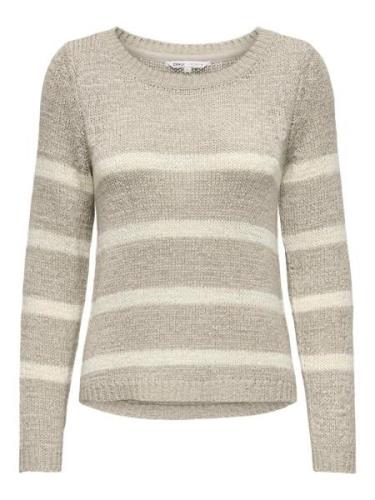 ONLY Pullover 'ONLGeena'  greige / hvid