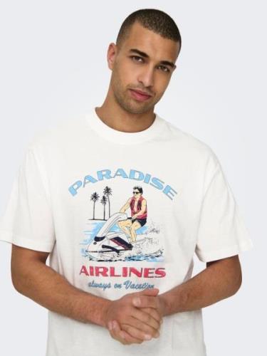 Only & Sons Bluser & t-shirts 'MONTE'  nude / lyseblå / lys rød / hvid