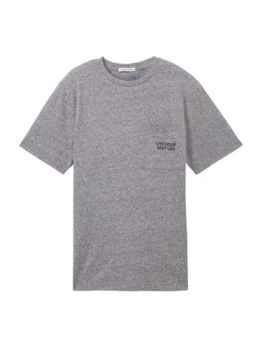 TOM TAILOR Shirts  grå-meleret / sort