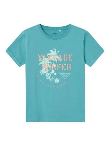 NAME IT Shirts 'VUX'  turkis / pastelgrøn / orange
