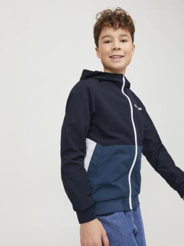 Jack & Jones Junior Overgangsjakke 'Rush'  navy / petroleum / hvid