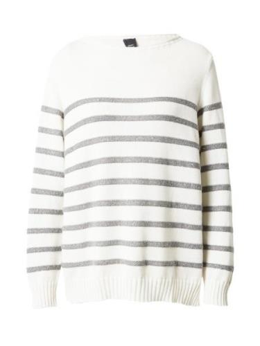 Persona by Marina Rinaldi Pullover 'ADONE'  mørkegrå / hvid