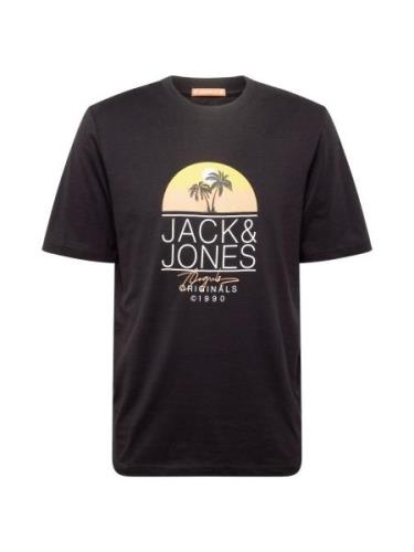 JACK & JONES Bluser & t-shirts 'CASEY'  gul / pastelorange / sort / hv...