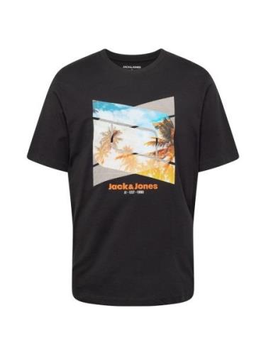 JACK & JONES Bluser & t-shirts 'CELLOX'  lyseblå / orange / sort / hvi...