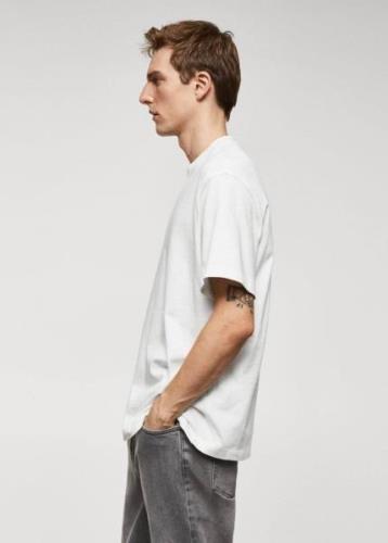 MANGO MAN Bluser & t-shirts 'Anouk'  hvid-meleret