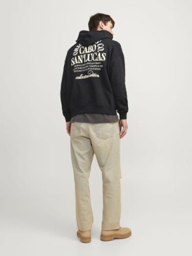 JACK & JONES Sweatshirt 'JORMykonos'  sort / hvid