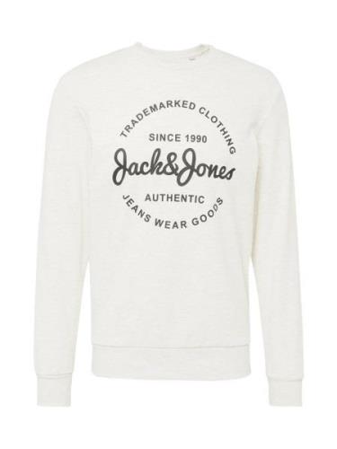 JACK & JONES Sweatshirt 'FOREST'  sort / hvid-meleret