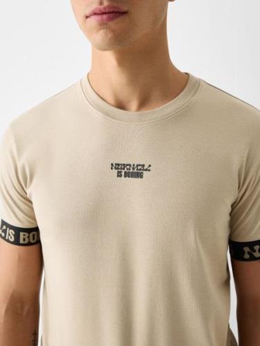 Bershka Bluser & t-shirts  beige / sort