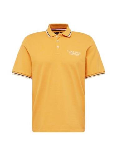 JACK & JONES Bluser & t-shirts 'ARCHIE'  safran / sort / hvid