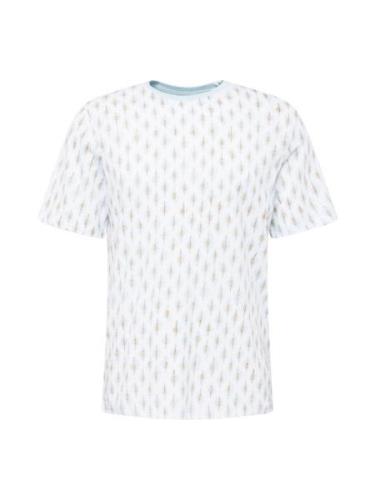 JACK & JONES Bluser & t-shirts 'LINCOLN'  lyseblå / brun / hvid