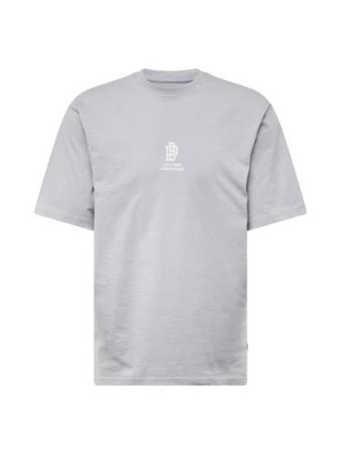 JACK & JONES Bluser & t-shirts 'OSCAR'  grå / hvid