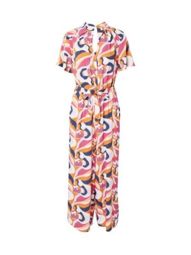 Blutsgeschwister Jumpsuit 'Charming Steps'  navy / orange / pink / hvi...