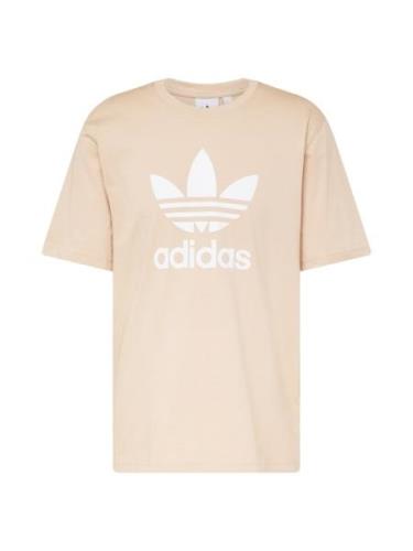 ADIDAS ORIGINALS Bluser & t-shirts 'Adicolor Trefoil'  beige / hvid